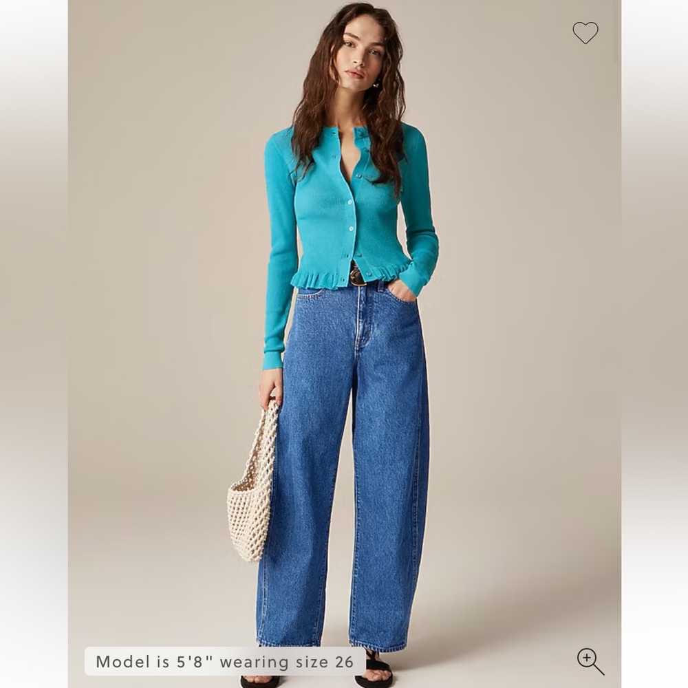 NWOT J CREW BARREL JEANS ELAINE wash sz 27